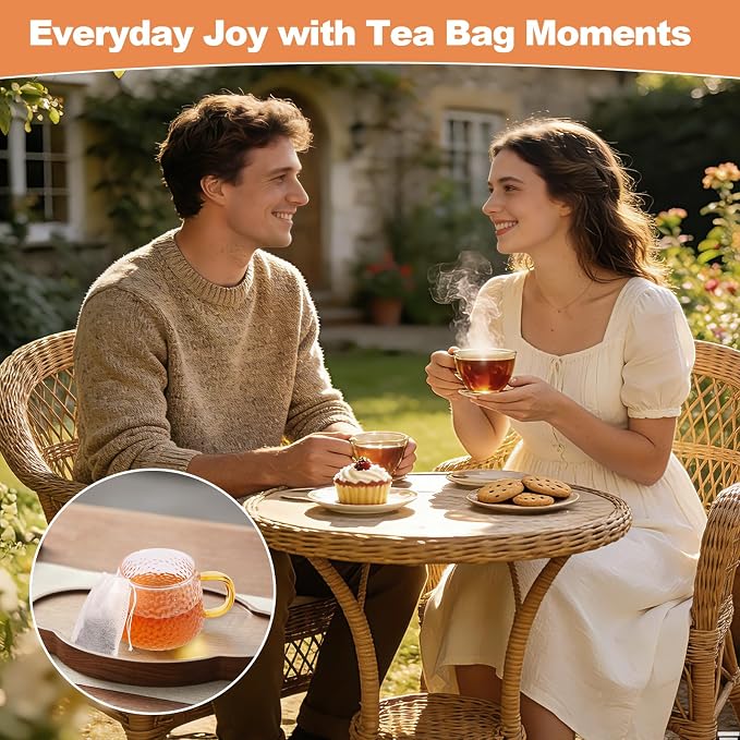 800 PCS Tea Bags for Loose Leaf Tea, Empty Disposable Filter Bags | 3.54"x2.75" disposable drawstring tea filters, food grade material for loose tea, coffee, spices, cooking seasoning and DIY