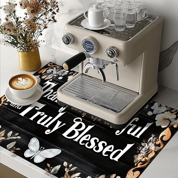 HOMETITUTE Rustic Butterfly Stove Top Cover 28x20 Heat Resistant Mat
