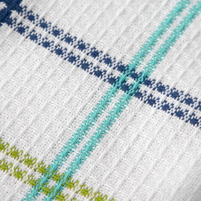 T-Fal Premium Waffle Dish Cloths: Highly Absorbent, Super Soft Long Lasting - 100% Cotton, 12"x13" Towel for Cleaning & Drying, (12-Pack), Cool