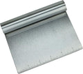 Stainless Steel Food Scraper, Multi-Purpose Bench Scraper | Stainless Steel Dough Cutter with Measurement Marks