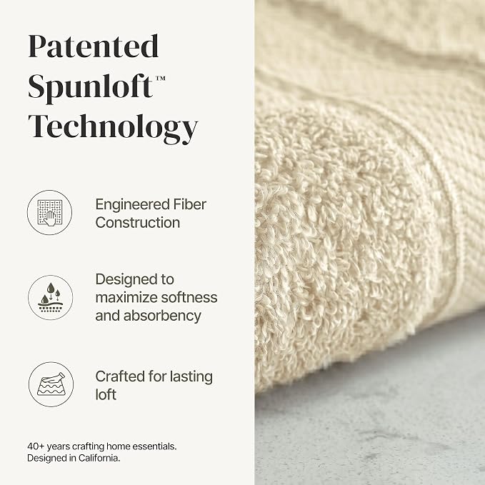 Modern Threads 4-Pack SpunLoft Bath Towel 30x54 - Sand
