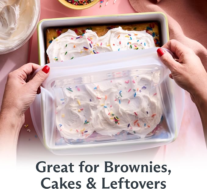 Stasher Reusable Silicone Square Stretch Lid, Food Cover for 8x8 inch Pans | Food-Safe Silicone, Eco-Friendly, Microwave, Oven, Dishwasher Safe, for Sheet Pans and Baking Dishes, Replacement Lid