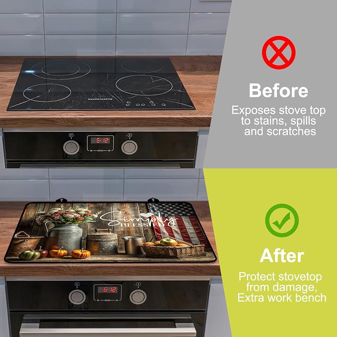 Stove Top Covers for Electric Stove, Glass Stove top Cover 28"x 20"