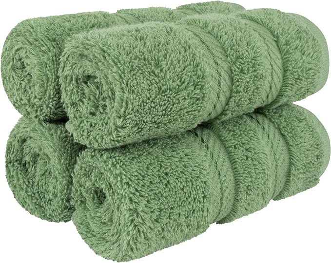 American Soft Linen 100% Cotton Luxury Turkish Towels, 4 PC Washcloth Set | Soft Absorbent Quick Dry OEKO Tex Standard 100 Certificated Durable Machine Washable Premium Hotel Quality