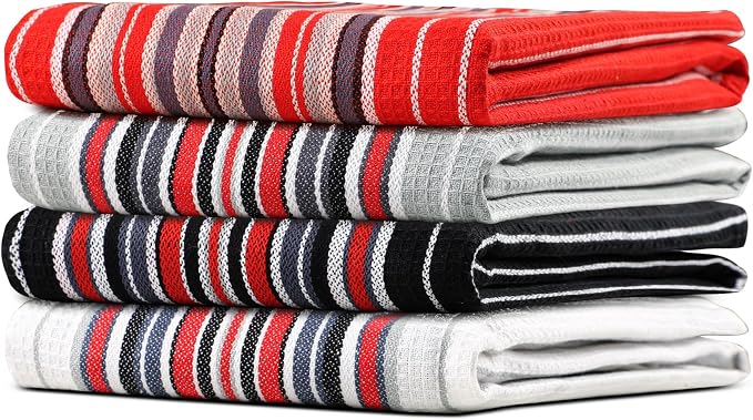 Urban Villa Kitchen Towels Cotton Dish Towels 20”x30” (Set of 4) Multi