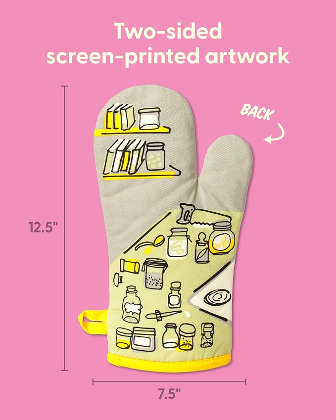 Blue Q Oven Mitts - Cute Kitchen Accessories & Kitchen Gifts - A New Recipe | Cute Oven Mitts with unique artwork, Super-Insulatted Quilting, Easy care maintenance, Kitchen gifts for women and home cooks