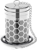 House Again Tea Infusers, Extra Fine Mesh Tea Strainers for Loose Tea, Updated Slim Threaded Lid & 304 Stainless Steel, Filter Bags Diffusers, Loose Leaf Tea Steeper for Brew Tea Spices & Seasonings