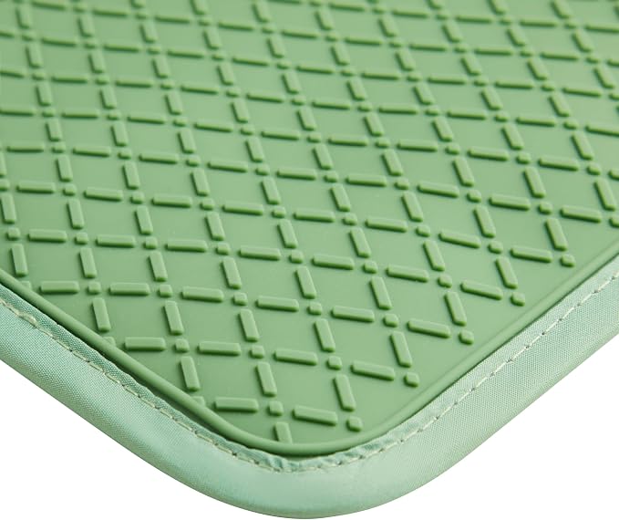 Ohocut Sage Green Checkered Pot Holder, Checkerboard Potholders for Kitchen, Silicone Pot Holders with Pocket for Kitchen Clearance 2 Pack Set, Hot Pads and Oven Mitts for Cooking Baking