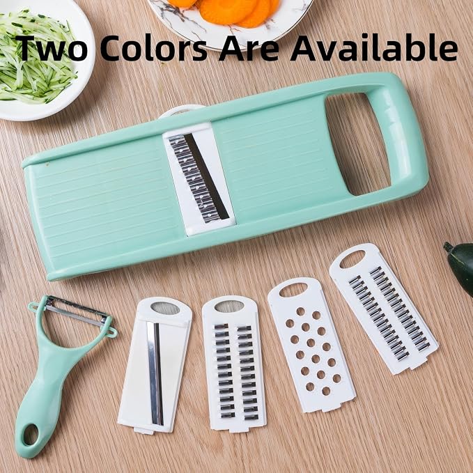 Mandoline Slicer for Kitchen 7-in-1 Mandoline Food Slicer | Potato/Cheese/Vegetable/Carrot/Cucumber Grater,Cutter, Grinder,Waffle Fry Cutter,Julienne Peeler