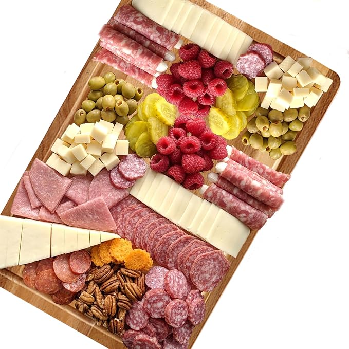 GAOMON 18 x 12 In Acacia Cutting Board for Kitchen, Extra Large Charcuterie Cheese Platter Serving Tray, Food Prep and Serving Boards, Chopping Boards for Meal Vegetables and Cheese