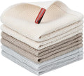 Nialnant 6 Pack Dish Rags, 100% Cotton, 12x12 Inch | Quick Drying Kitchen Dish Cloths for Washing Dishes, Soft and Absorbent Cleaning Rags