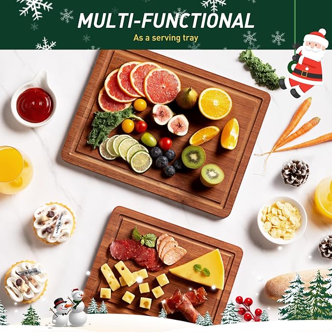 Bamboo Cutting Board Set Non Slip Feet Over Sink Gifts Best Mama Mommy Bonus Busy Mom Ever Christmas Xmas Birthday Law Step Stepmom Stepmother Who Have Everything