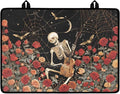 Halloween Skeleton Rose Cover for Electric Stove, Induction Cooktop Protector, Non-slip Dust-proof Dish Drying Mat, Portable tove Guard Protector, Heat Resistant Insulation Pad