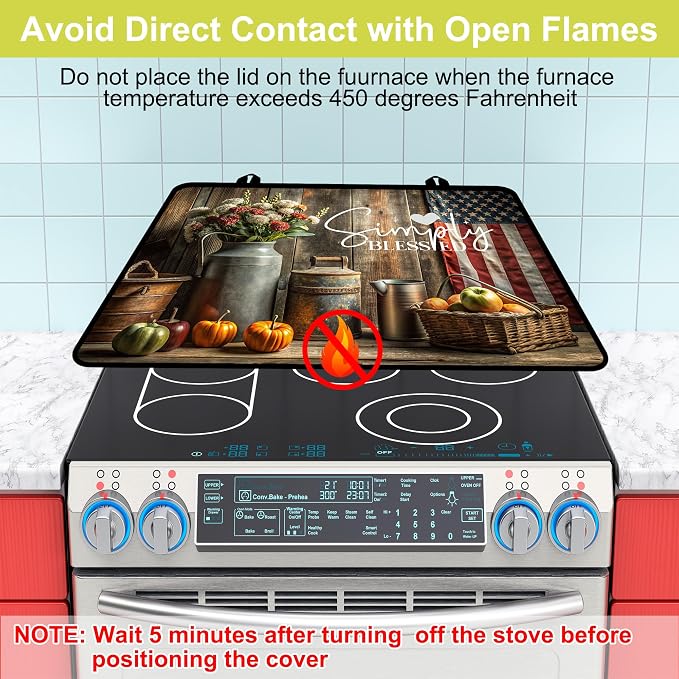 Stove Top Covers for Electric Stove, Glass Stove top Cover 28"x 20"