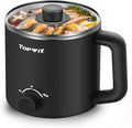 Topwit 1.6L Electric Pot, Electric Hot Pot with 304 Stainless Steel | Dual Power Setting, Cooking for Shabu-Shabu, Pasta, Oatmeal, Soup & Egg, Overheat & Boil-Dry Protection, for Dorm & Office
