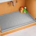 Jin&Bao Under Sink Mat 34" x 22" Waterproof Silicone Cabinet Kitchen Liner | Silicone under kitchen sink mat,cabinet protector,bathroom shelf liner,raised edge,anti-slip,easy to clean & dishwasher safe