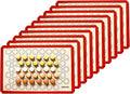 Macaron Baking Mat Silicone Non Stick, Full Sheet Reusable Pack of 10 Red | Non-Stick Macaron Mat for Perfect Baking, Dishwasher & Oven Safe, For Macarons, Cookies, Bread and More, 16x24” (40x60cm)