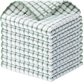 Kitinjoy Cotton 8 Pack Terry Kitchen Dish Cloths, Grass Green | 12 x 12 Inches Super Soft and Absorbent Dish Rags, Quick Drying Dish towels for Washing Dishes