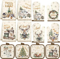 SiliFine 12 Pcs Christmas Kitchen Accessories Set Vintage Deer Pot Holders Xmas Retro Truck Oven Mitts Gnome Kitchen Towels for Farmhouse Christmas Home Decorations, Cooking Baking Holiday Gifts