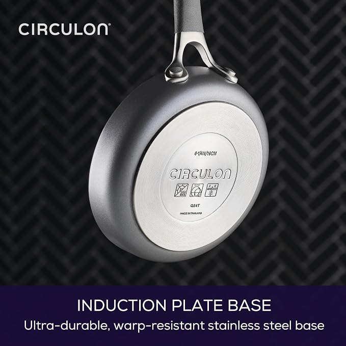 Circulon A1 Series with ScratchDefense Nonstick Induction Small Frying Pan for Eggs, Induction Cookware, Egg Pan, 6.25-Inch, Graphite