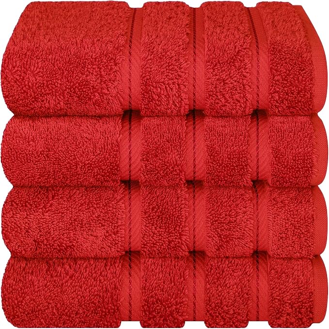 American Soft Linen 100% Cotton Luxury Turkish Towels, 4 PC Hand Towel Set | Soft Absorbent Quick Dry OEKO Tex Standard 100 Certificated Durable Machine Washable Premium Hotel Quality