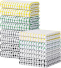 Kitinjoy Cotton 16 Pack Kitchen Towels and Dishcloths Sets, Multi-Colored | 16 x 25 Inch & 12 X 12 Inch Dish Towels Bulk, Super Soft and Absorbent hand towels for kitchen Drying