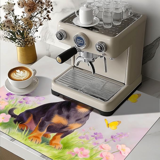 HOMETITUTE Spring Stove Top Cover 28x20 Dachshund Meadow Heat Resistant