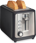 Hamilton Beach Gourmet 2 Slice Slot Toaster with Sure-Toast Technology | Browning Control With 7 Shades | Auto Shutoff | Toast Boost | Extra-Wide Slots | Bagel Setting | Matte Black | 22996