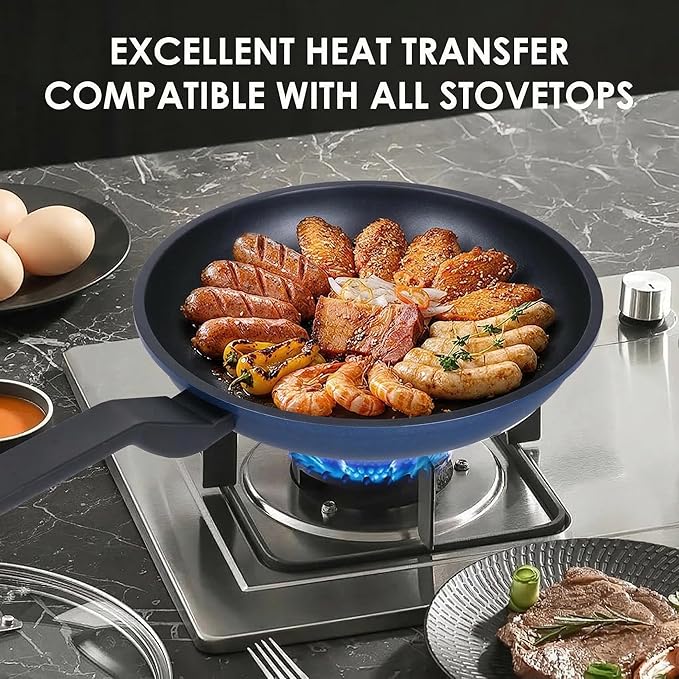 Nonstick Frying Pan Skillet,8 Inch Frying Pan Skillet,Egg pans,Omelette Pan,PFOA Free,Kitchen Pots Induction Pot