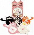 Cat Gifts for Cat Lovers 5PCS Cat Coaster Woven Creative Cat Coaster