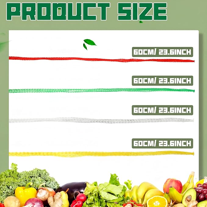 Zhengmy 500 Pcs Reusable Mesh Produce Bags for Vegetables Reusable Vegetable Onion Fruit Grocery Seafood Boiling Bags Plastic Storage Net Bag for Shopping (23 Inch)