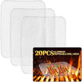 Disposable Grill Topper,16x12 Inch Grill Mesh Mat Disposable Pans,Non-Stick BBQ Aluminum Mats for Outdoor Grills, Easy to Clean (20)