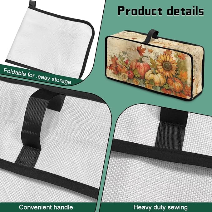 ZDCUSTOM Toaster Covers 2 Slice Wide Slot Long Washable Toaster Cover Bread Maker Dust Fingerprint Protection Kitchen Appliance Protector, Sunflower Maple Leaf