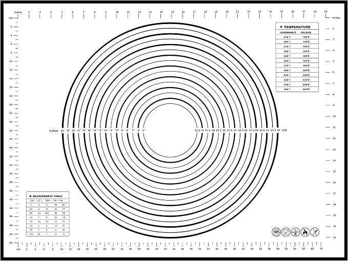 Silicone Baking Mat,32x24" Extra Large Pastry Mat for Rolling Dough Kneading Sourdough Bread Baking Supplies Black