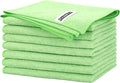Sage Green Microfiber Cleaning Cloth -Pack of 8, Highly Absorbent Cleaning Rags, 16"X12" All Purpose Cleaning Towels for Housekeeping, Kitchen, Car, Lint Free and Reusable Microfiber Towels
