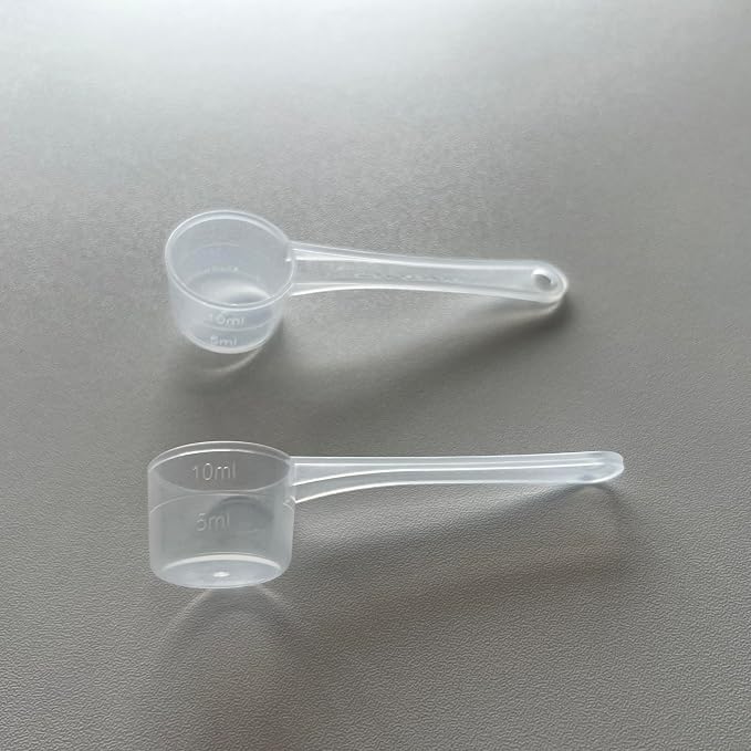 2-PACK 5g/5ML/10ML Clear Plastic Measuring Scoop with ML Scale for Creatine,Protein,Powders,Cooking,Recipes,Lab,Food Grade PP Material,BPA-free,Meets FDA Standards
