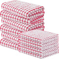 Homaxy Kitchen Towels and Dishcloths Set, Set of 12, Red | Cotton Terry Kitchen Dish Towels, Super Soft and Absorbent Dish Cloths, 16 x 25 and 12 x 12 Inches