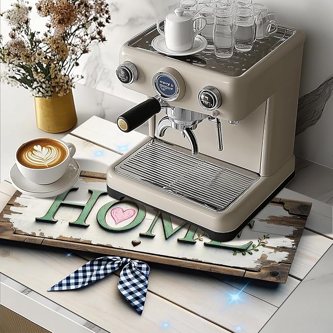 HOMETITUTE Spring Stove Top Covers for Electric Stove 28x20 Inches Rustic HOME Sign Heat Resistant Glass Cooktop Protector Pad Decorative Stovetop Cover for Kitchen Coffee Bar Decor