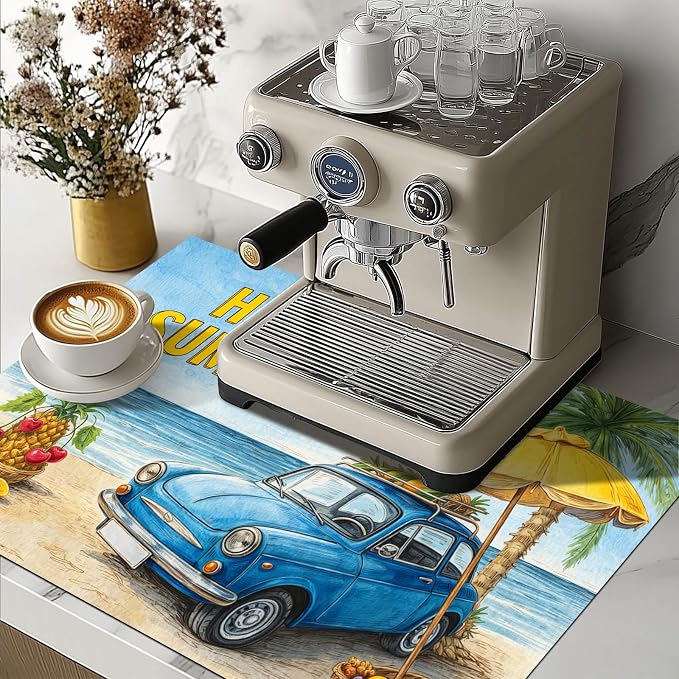 HOMETITUTE Hello Summer Stove Top Cover 28x20 Beach Car Heat Resistant