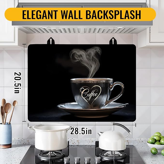 NYZE Stove Top Cover for Electric/Glass Stove, Flat Top Cooktop Protector, Electric Cooktop Cover, Extra Counter Space for Kitchen (Coffee)