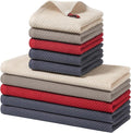 Homaxy 10 Pack 100% Cotton Kitchen Towels and Dishcloths Set, Mixed Color | 12 x 12 Inches and 13 x 28 Inches Kitchen Towels Set, Ultra Soft Absorbent Dish Cloths for Washing Dishes