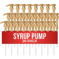 26 Pcs Coffee Syrup Dispenser Pump, Compatible with Torani & Skinny | 25.4 Oz (750ml) Glass Bottles; Precise 0.3 Oz Dispensing; Coffee Bar Accessories, Dirty Soda Bar, & Lemonade Stand Supplies