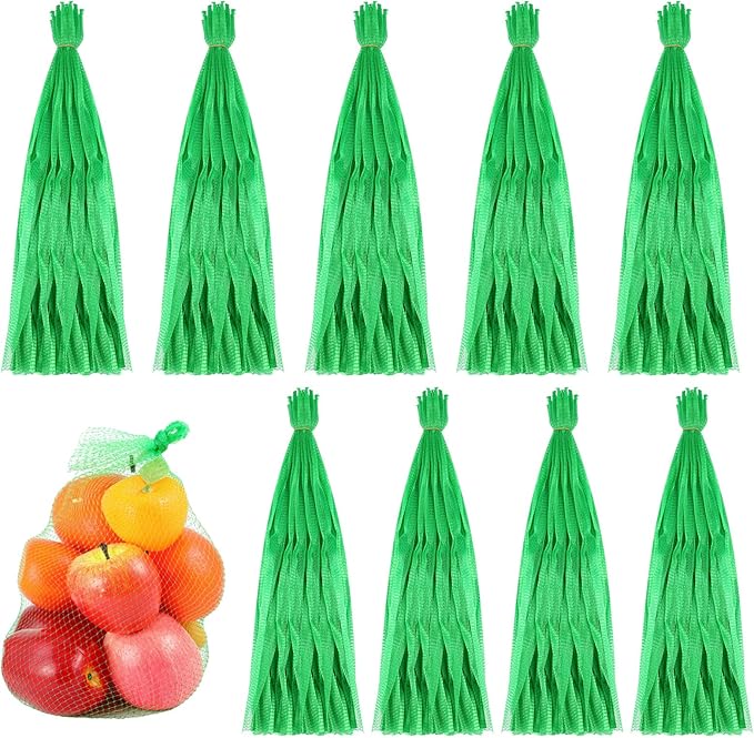 Windyun 1000 Pcs 20 Inch Mesh Bags for Vegetables Mesh Produce Bags Reusable Nylon Netting Bulk, Fits Storage Egg Vegetable Seafood Fruits Grocery (Green)