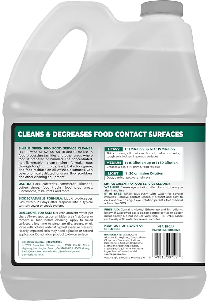 Simple Green Pro Food Service Cleaner 1 Gal