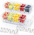 Lifewit Chilled Condiment Caddy with Stainless Steel Spoons & Tongs, 2 Pcs | Handle Design, BPA-free Condiment Server with 5 Removable Containers, Ice Garnish Tray for Taco, Mimosa & Dirty Soda Bar