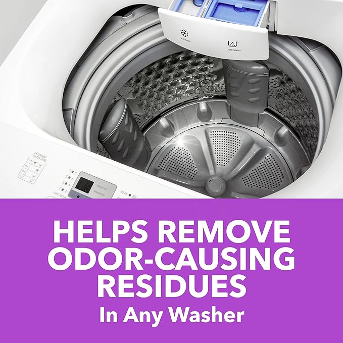 OxiClean Washing Machine Cleaner with Odor Blasters, 4 Count | Washing Machine Odor Eliminator, Removes Odor-Causing Residue, HE & Standard Washer Safe, Septic Safe