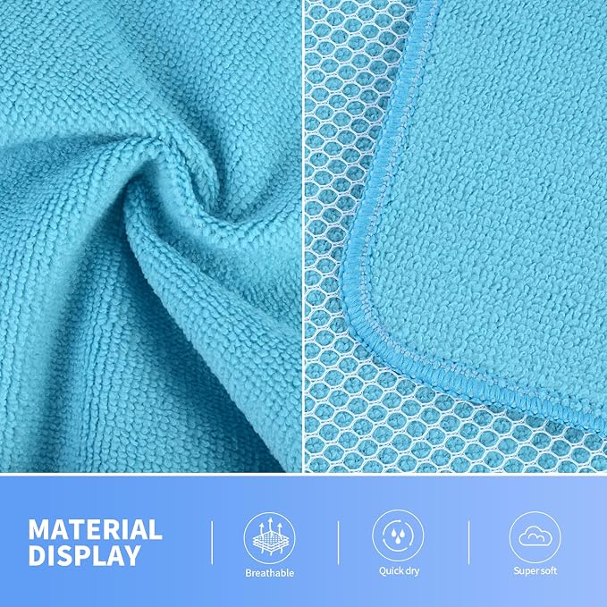 Dish Cloths for Washing Dishes with Scrub Side, Microfiber Dish Rags | Dual-sided microfiber dish cloths with scrubber for stuck-on food, quick dry kitchen washcloths 9 Pack, 9 Inch Mixing colors