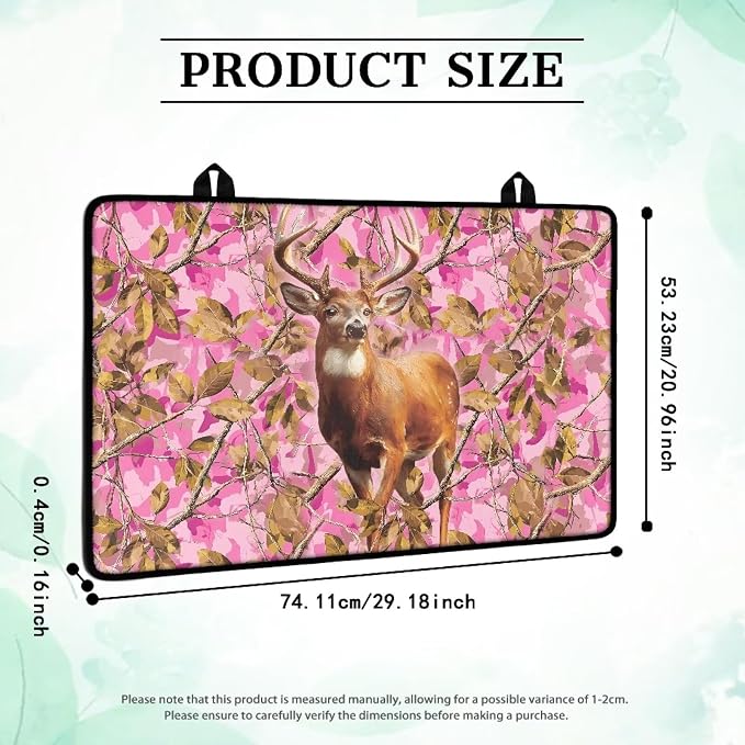 Deer Branch Electric Stove Top Cover Heat Resistant Range Covers for Electric Stove Folding Dish Drying Mat Extra Large Glass Cooktop Covers Printed Flat RV Range Top Mats