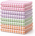 Egles 8 Pack Kitchen Dishcloths, 12 x 12 Inch | 100% Cotton Terry Dish Cloths, Absorbent and Soft Dish Towels Set for Washing Dishes