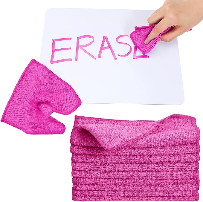 30 Pcs Dry Erase Cloth,6 X 6 Inch,Pink | Cleaning Rags Reasonable Whiteboard Cloth Kitchen Towels Microfiber Towels Cars Wash